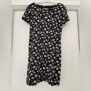 Art Class Black Floral Midi Dress